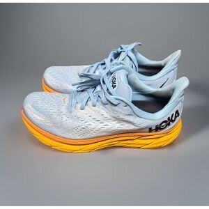 Hoka One Clifton 8 Womens Size 10 D Wide Blue Orange Running Sneakers
